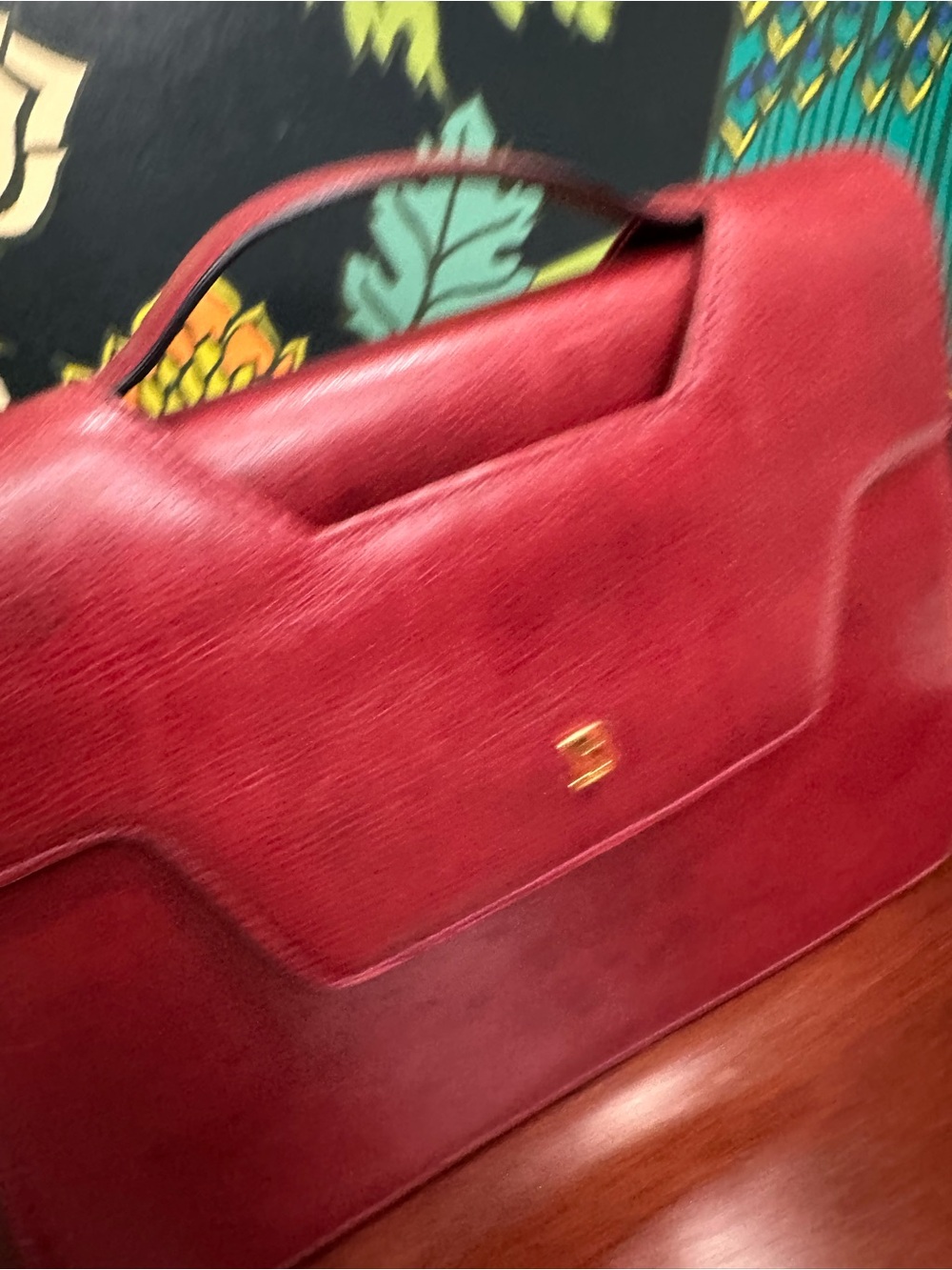 Vintage Bally Burgundy Leather Top Handle Bag - Picture 6 of 14